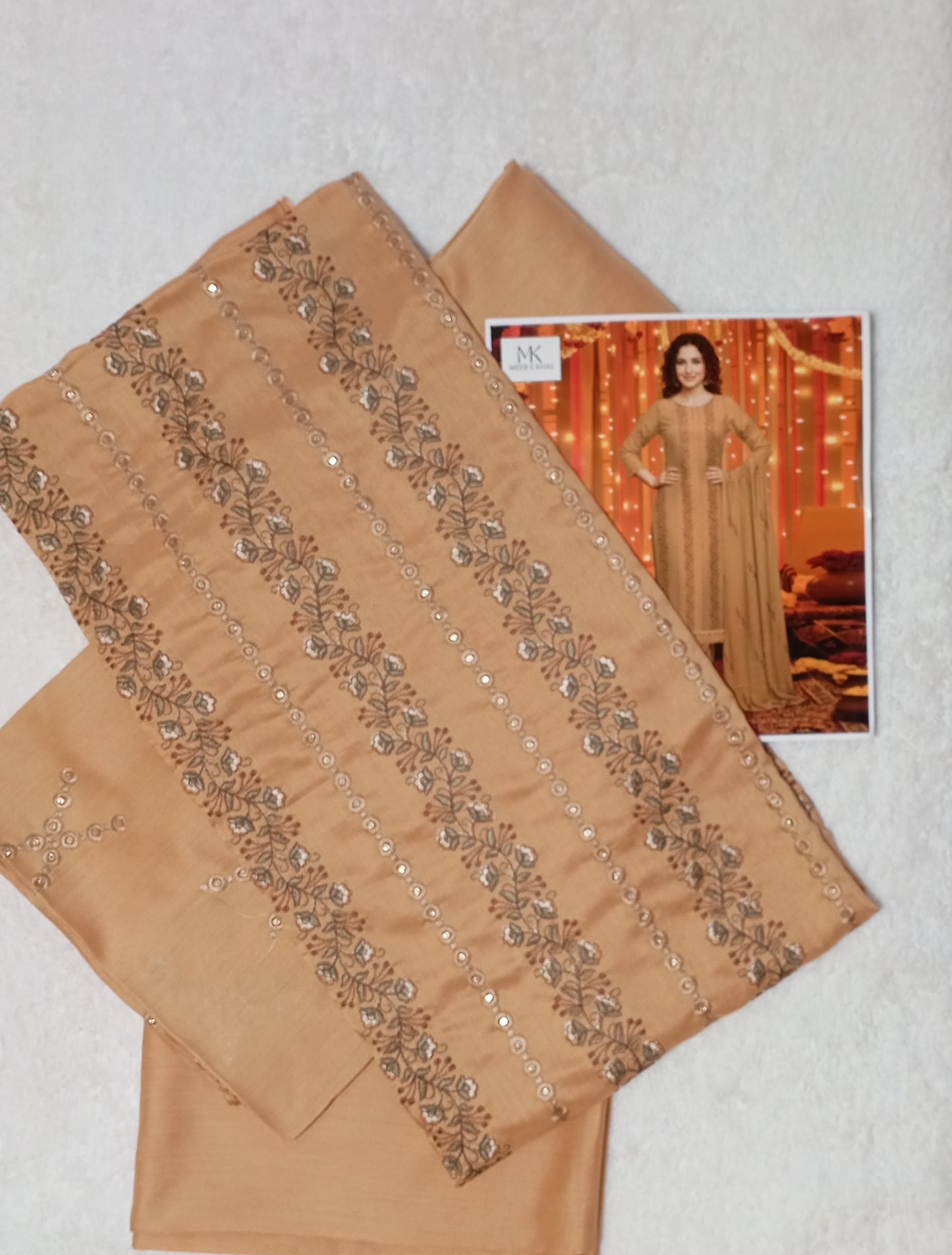 3 PIECE - EMBROIDERED VISCOSE SUIT