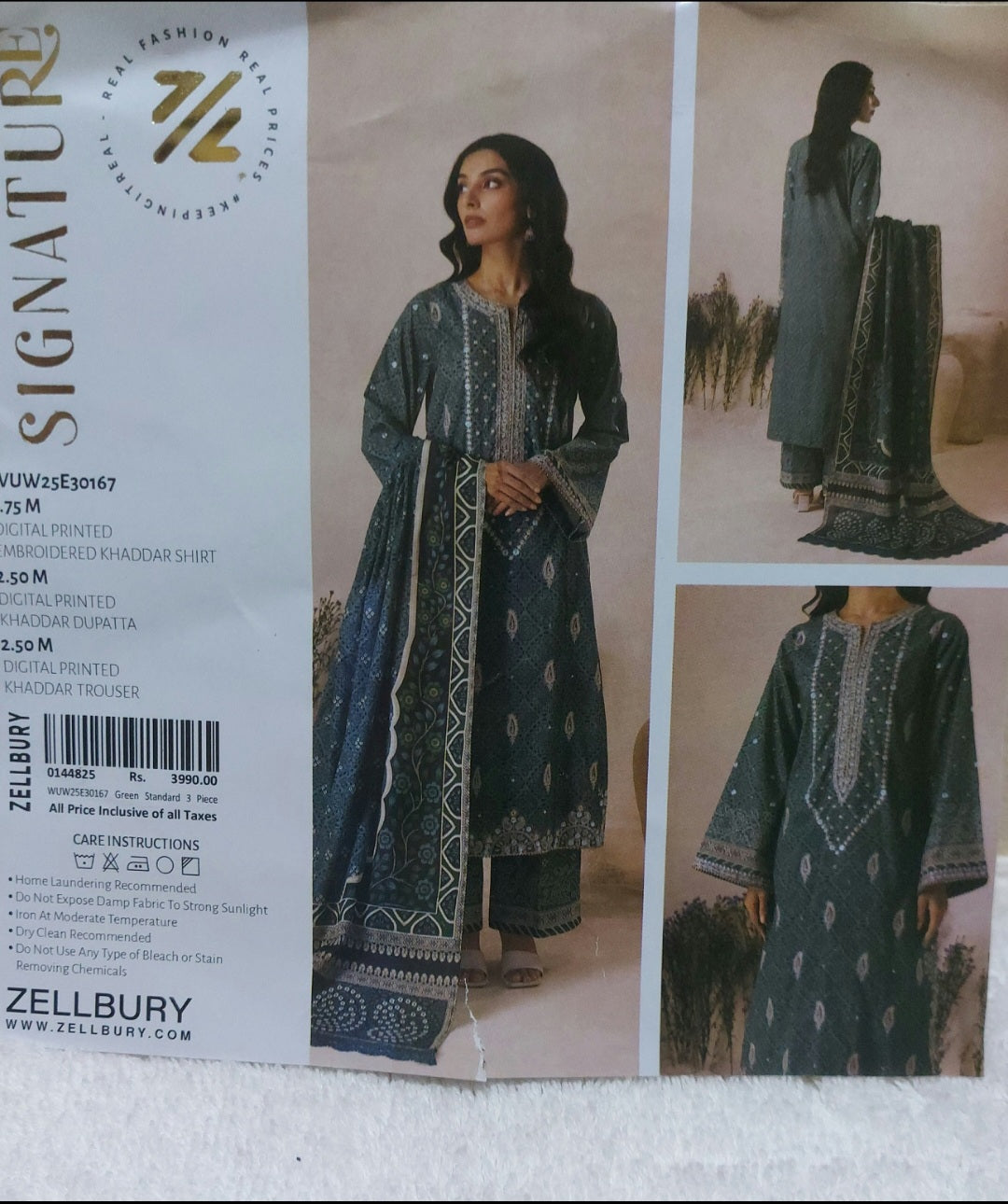 3 PIECE - EMBROIDERED KHADDAR SUIT