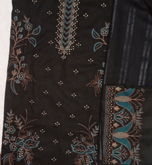 3 PIECE - EMBROIDERED DHANAK SUIT