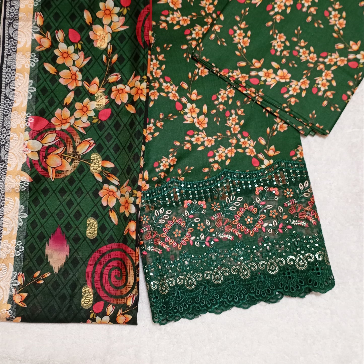 3 PIECE - EMBROIDERED SUIT